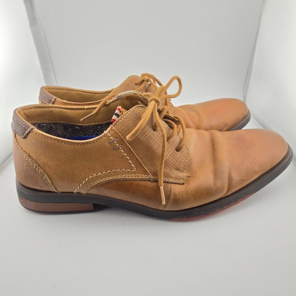 Steve Madden Men’s Light Tan Dress Shoes P-Never | Size 8.5 | Pre-Owned Classic - Picture 4 of 12